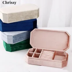 Fashion Jewelry Display Case Ring Box Necklace Cabinet Portable Organizer Box Travel Storage Joyeros Organizador De Joyas