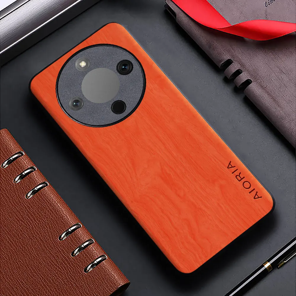 Bamboo Wood Pattern Leather Phone Case - Elegant and Durable Back Cover