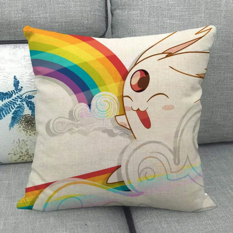 Federa Personalizzata Mokona Modoki Federa Per Cuscino Decorativo In Cotone E Lino Per La Casa 45X45 (Un Lato)