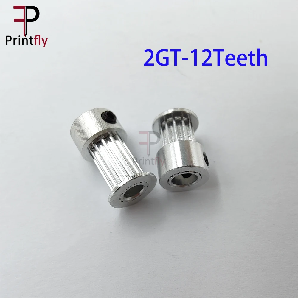 Printfly 2GT 12 치아 GT2 타이밍 풀리 2M 벨트 폭 6/9/10/15MM 보어 4/5MM 2GT 선형 풀리