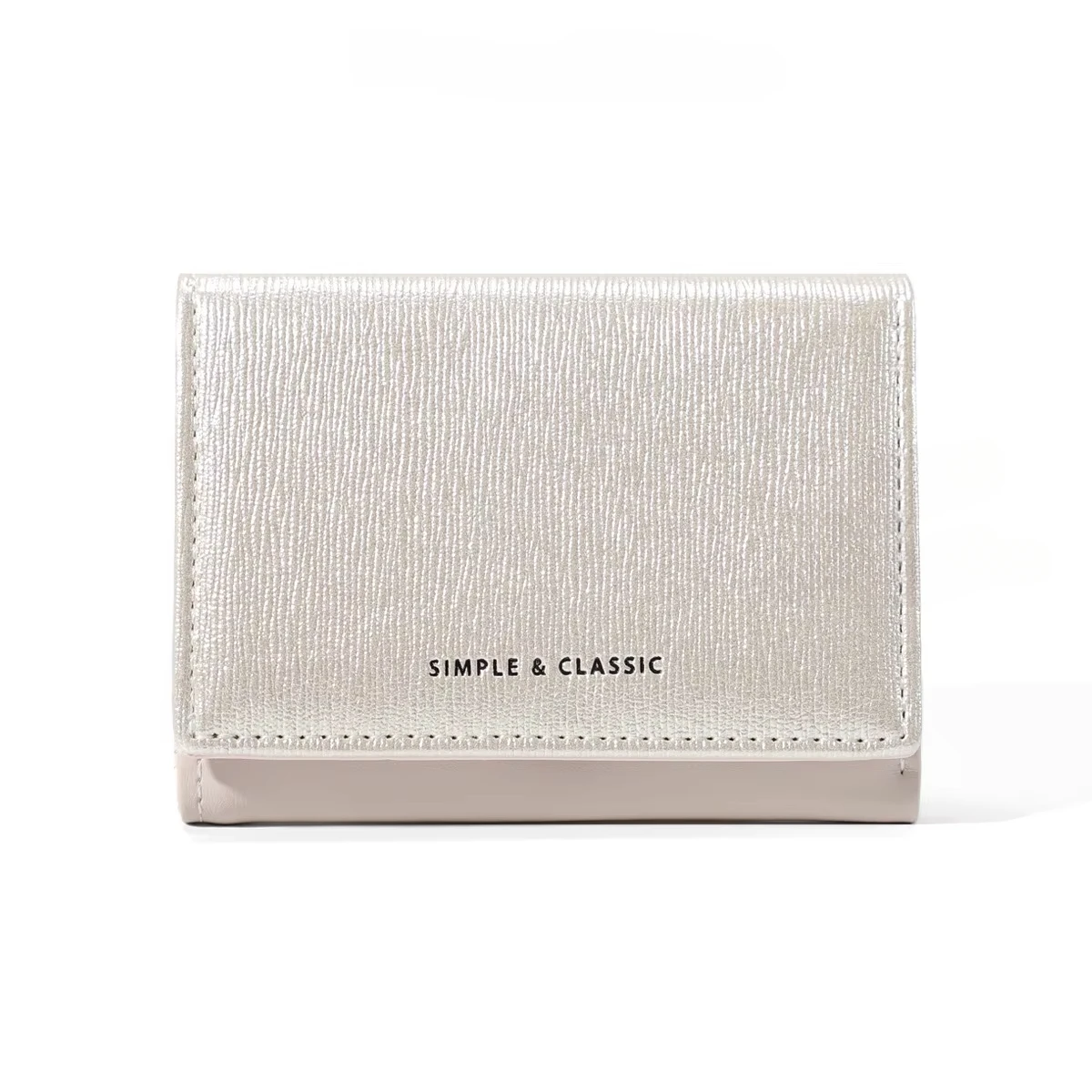 Minimalist Women's Card Bag Pearl Shining PU Wallet Fashion Gold and Silver Short Zero Wallet 5