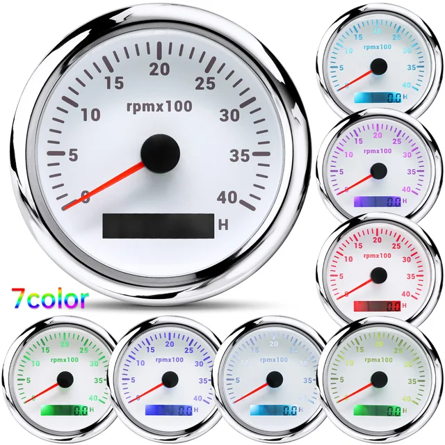 Drehzahlmesser 85 mm Diesel 0-6000 RMP weiß Blende Poliert, 59,99 €