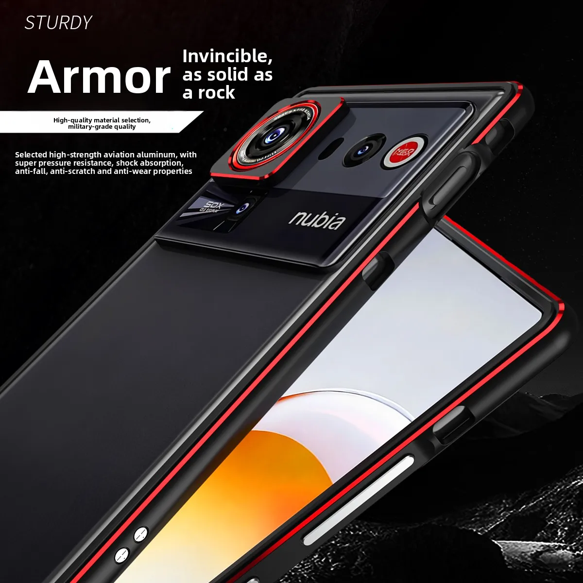 Premium Metal Frame Phone Case with Lens Protection and Heat Dissipation Features