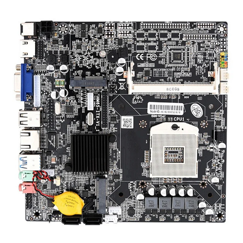 HM65 All-In-One Computer Motherboard ITX Edition Type PGA988 DDR3 Memory on Board VGA/HDMI-Compatible/LVDS Interface best desktop motherboard