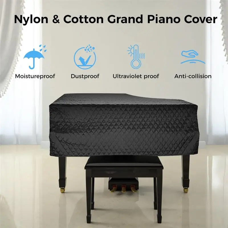 Grand Piano Cover Piano Full Cover Dustproof Soft Nylon Cotton Protective For Most Standard Grand Pianos piano cover