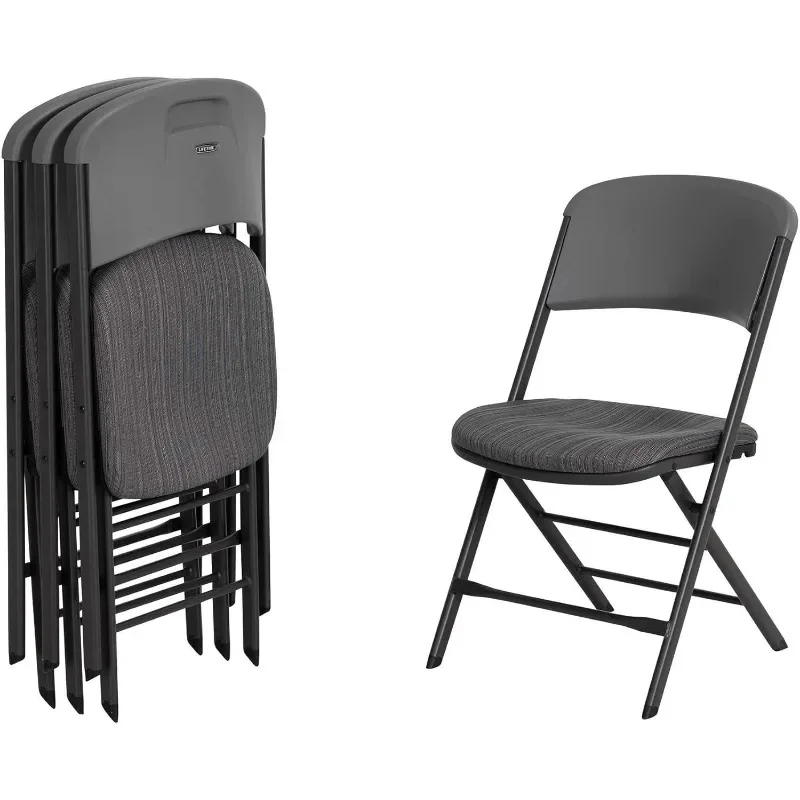 Commercial Grade Folding Chair (4 Pack), Urban Gray，Office Chair Ergonomic