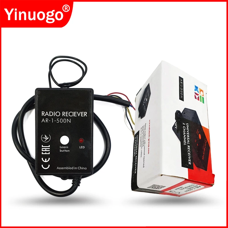 ALUTECH AT-4N AR-1-500N RADIO receptor de 433.92mhz 12-24v ac/dc receptor de controle remoto de controle de barreira de porta de garagem para automação de portão