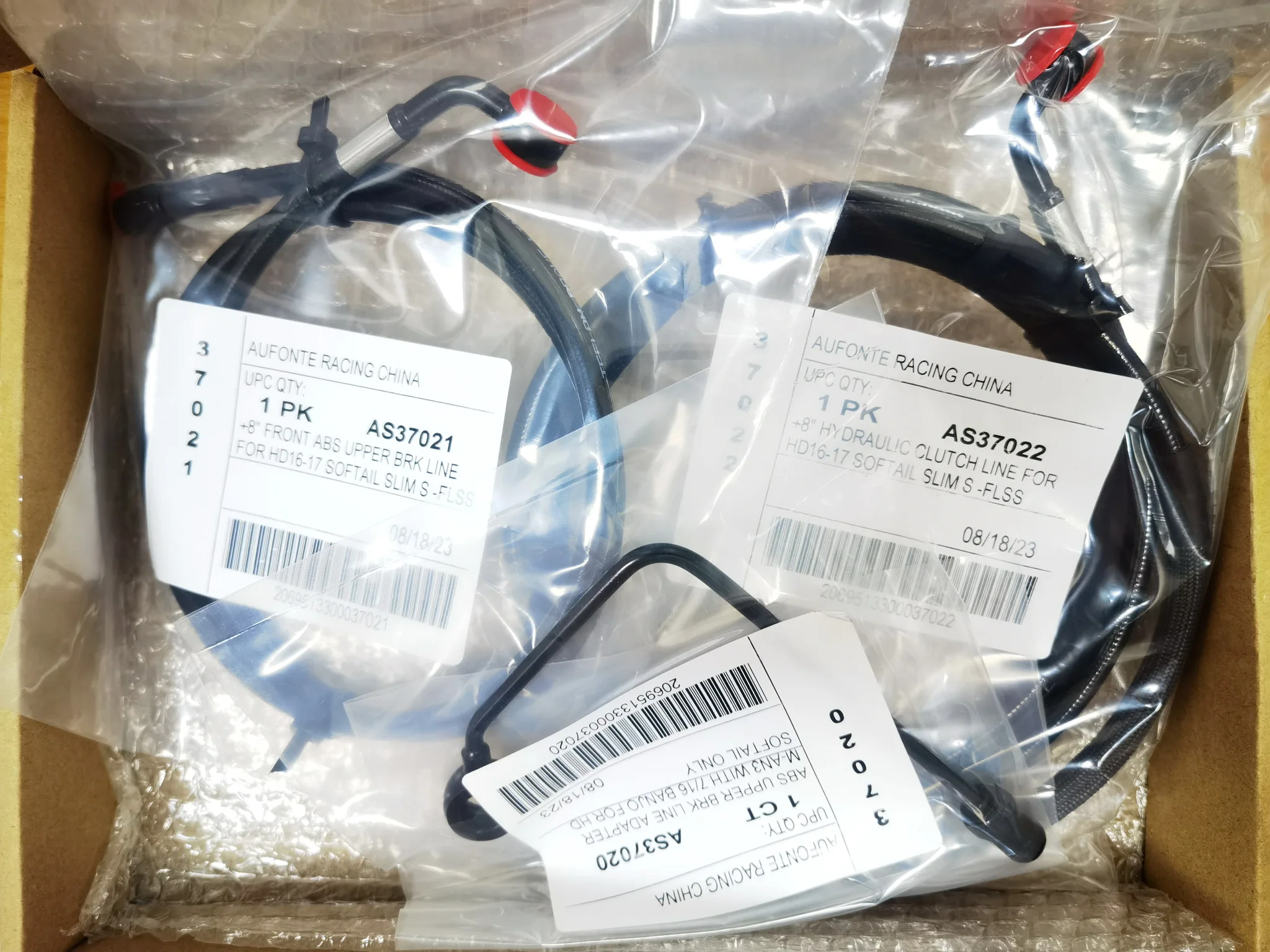 Linea Freno Nera + Cavo Tubo Frizione Per 2017 Softail Fat Boy S - Flstfbs E Softail Slim S - Flss