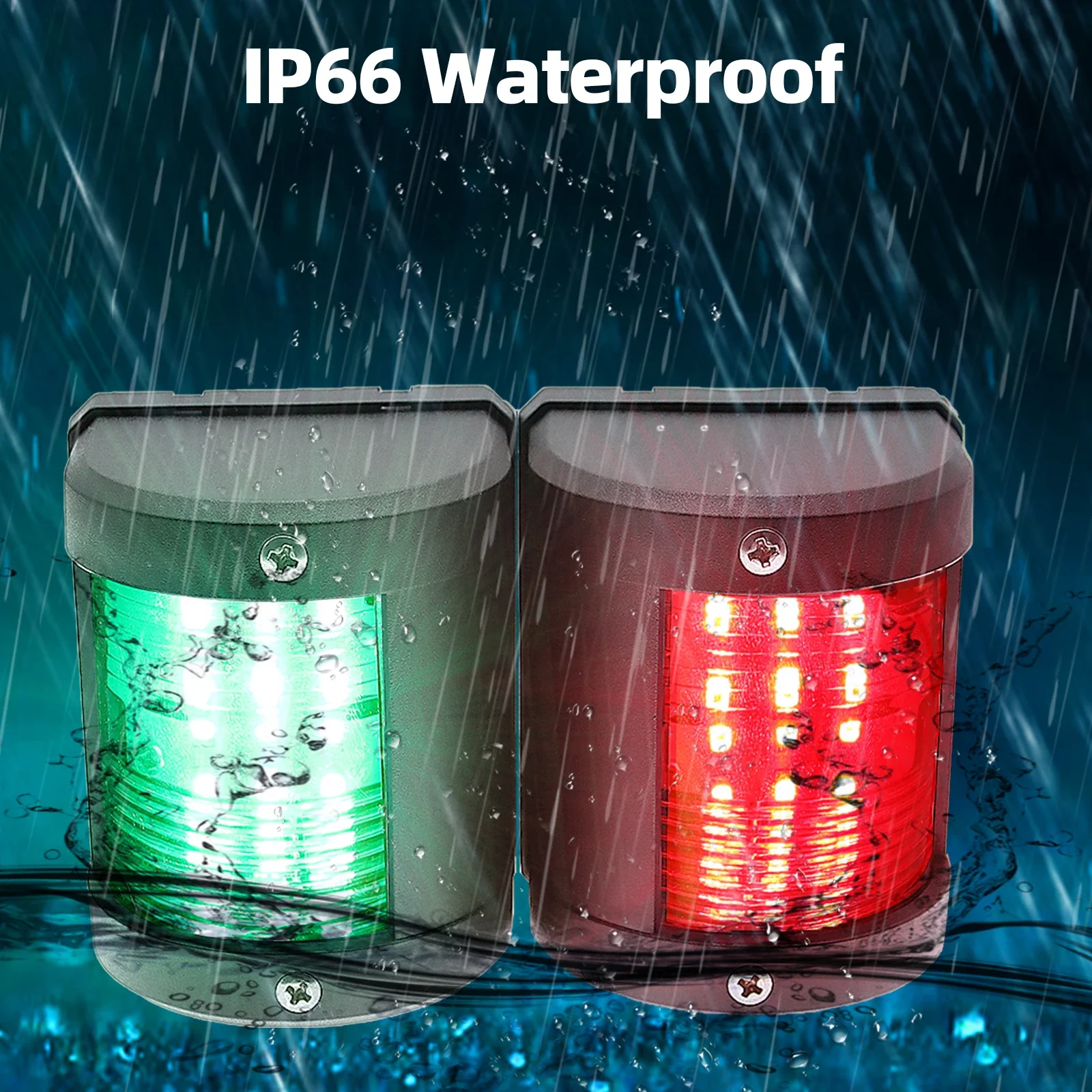 Luci Di Navigazione LED Per Barche - Coppia Verde E Rossa IP66 12V - Foto 3