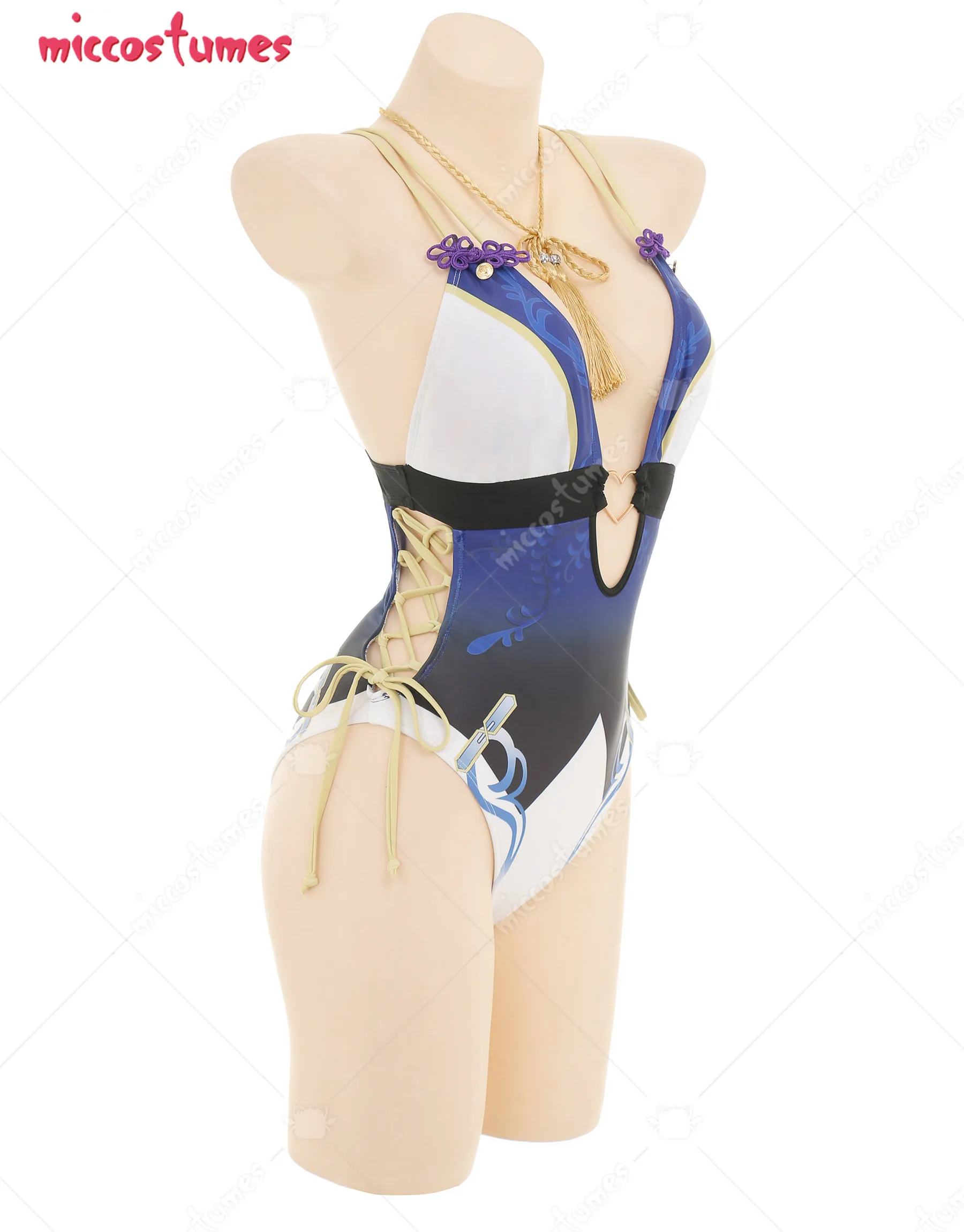thumbnail image 2 of Haikyuu Anime One Piece Swimsuit - Lace-up Tummy Control Bathing Suit With Cover Up 2 of 10
