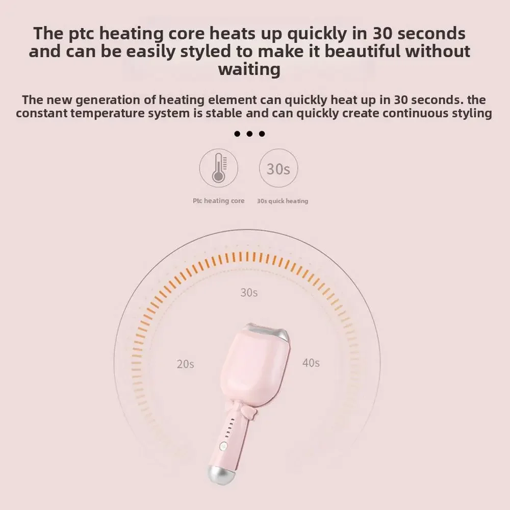 32mm Beach Waves Curling Wand 5 Speed Adjustment Rapid Heating Waver Curling Iron Anti-Scald Easy to Use Ionic Hair Waver