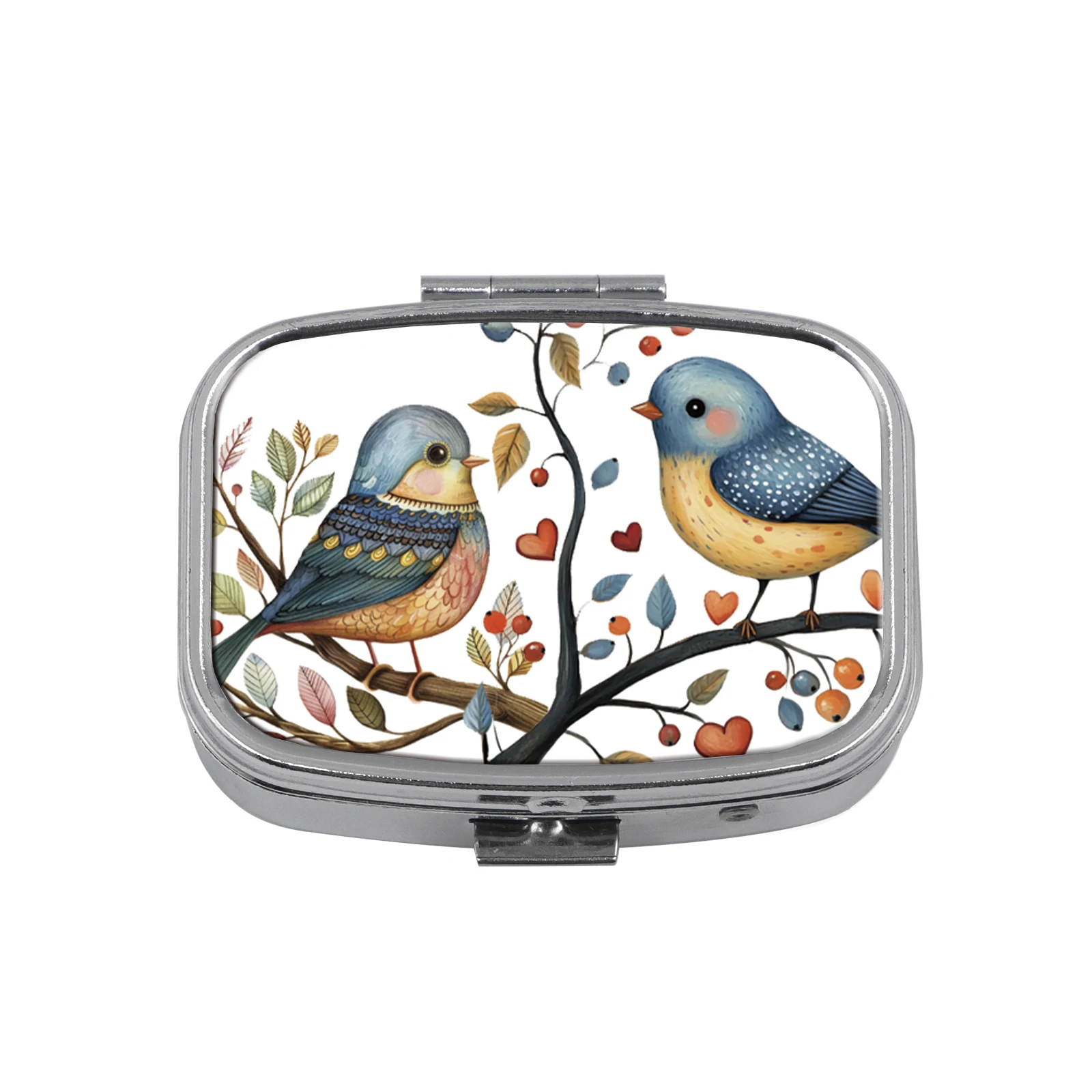 Mini Portable Cartoon Animal Pill Organizer with Multi-Grid Storage