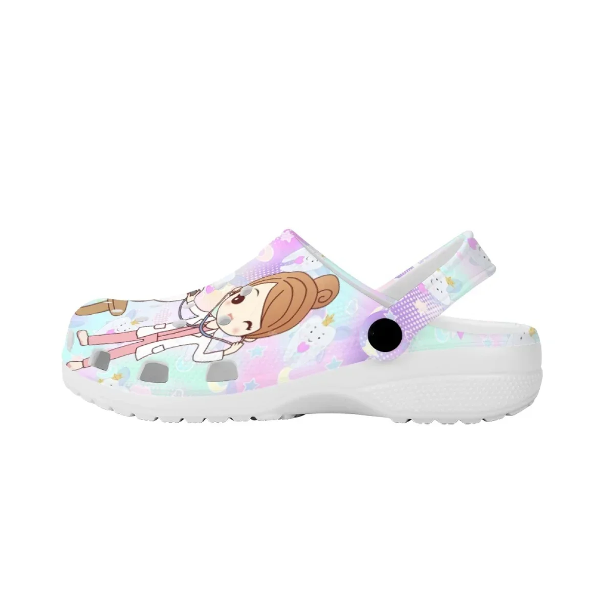 Cute Dentist Fairy Print Comfortable Sandals Women Lightweight Fashion Outdoor Slippers New Popular Summer Non-slip Garden Shoes