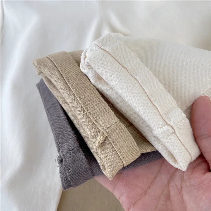  패션 어린이 긴 바지,  소년 소녀 바지, 포켓 솔리드 키즈 캐주얼 카고 바지, 2-6 세