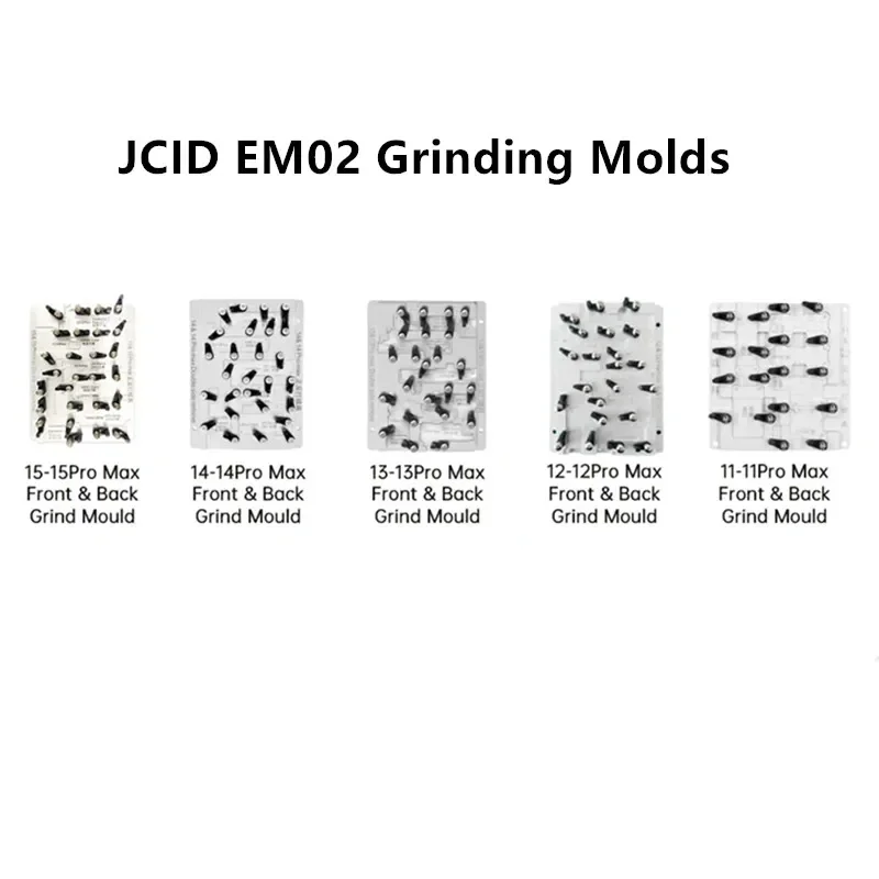 JCID EM02 칩 그라인딩 몰드 (17 16 15 14 13 Pro Max 메인보드/터치 IC/카드 슬롯/칩 IC 후면 카메라 링 제거 도구)