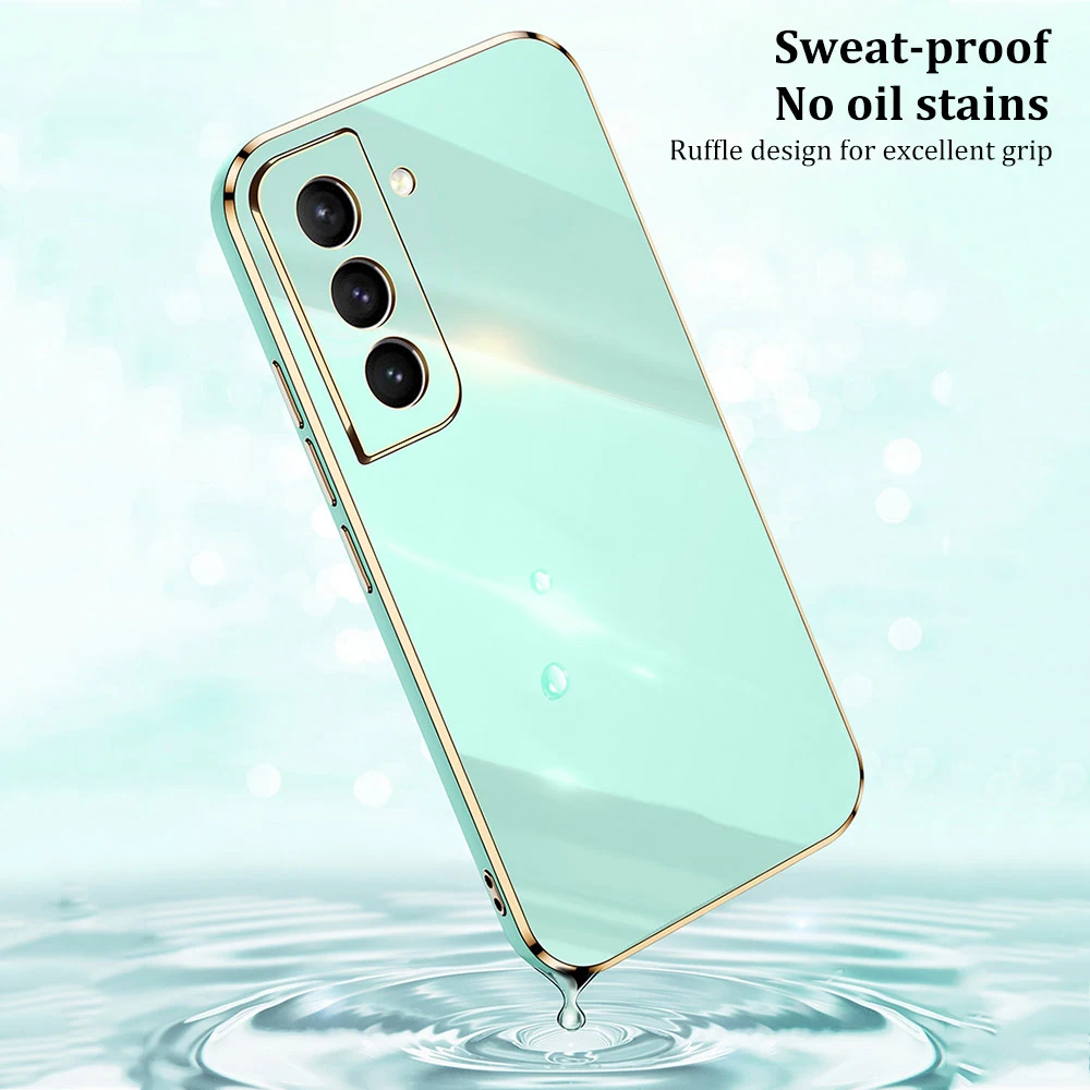 Elegant Plating Square Phone Case - Soft Silicone Cover