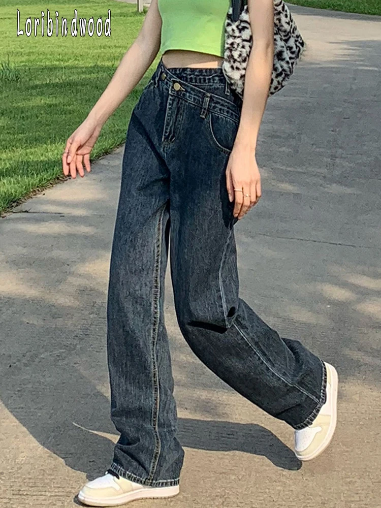 

Baggy Jeans Y2k Women's Pants Woman High Waist Female Clothing Streetwear Korean Fashion Vintage Clothes 2023 Denim Straight Leg