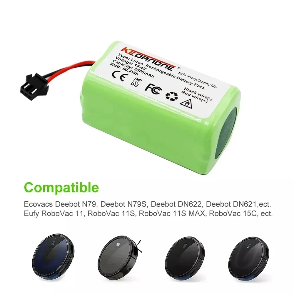 Аккумулятор nueva 4000mAh-3500mAh 4S1P-18650B4-AAF-4 para Robot/Polaris/Kitfort/DIBEA/Ecovacs/iBoto/iLife/Robot