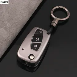 Premium TPU Car Flip Key Case Cover - 3 - Button Protection Accessory (Grey Set 2)