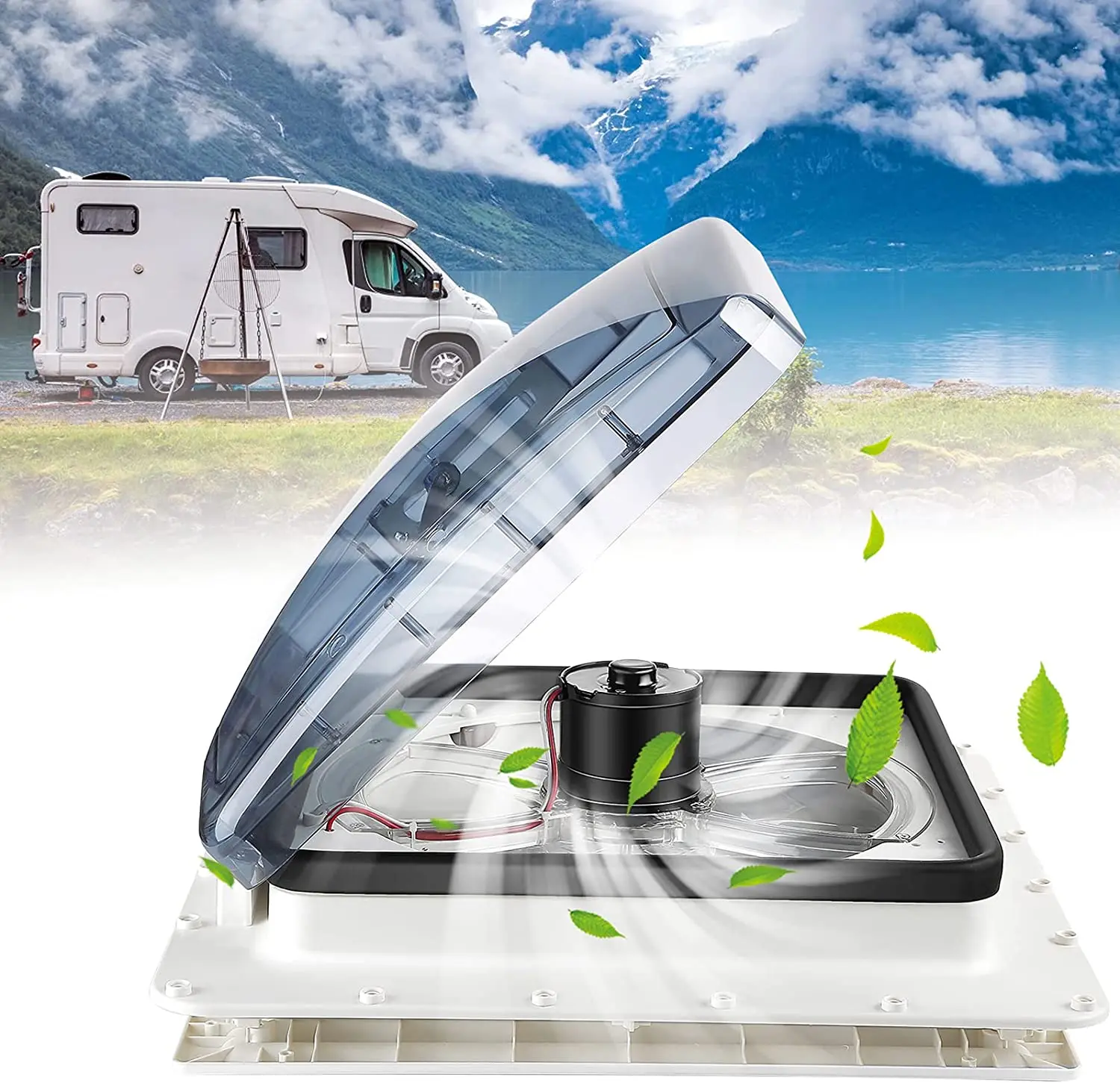 Electric 12V RV Roof Skylight Motorhomes Vents Exhaust Fan Ventilation Heat  Dissipation For Caravan Trailer Camper Accessories - AliExpress