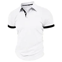 Polo d'été à manches courtes pour hommes, surdimensionné, couleur unie, t-shirts respirants, Streetwear, chemises d'activités sportives 3