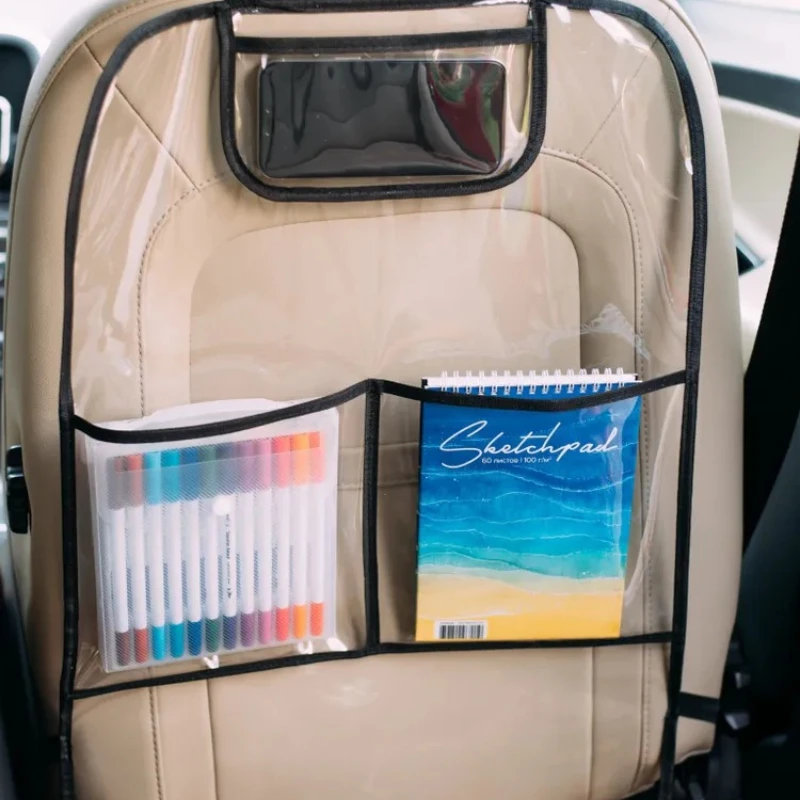 Protective Car Seat Back Cover for Kids - Kick Mat and Dirt Shield Accessory