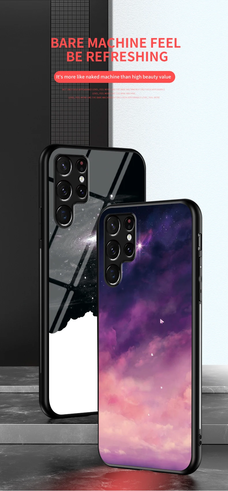 Custodia in vetro rigido DECLAREYAO S21 FE per Samsung Galaxy S22 S21 S20 Ultra S10 S9 S8 Plus Custodia sottile per Samsung _voghion.com