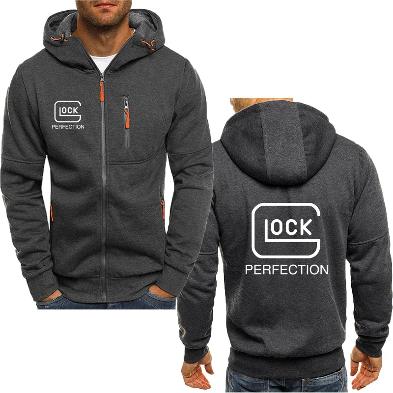 

2024 Men's hoodie Glock Perfection Shooting Printed Fashion New Men's Hoodies Sweatshirts Cardigan Hooded Casual Jackets