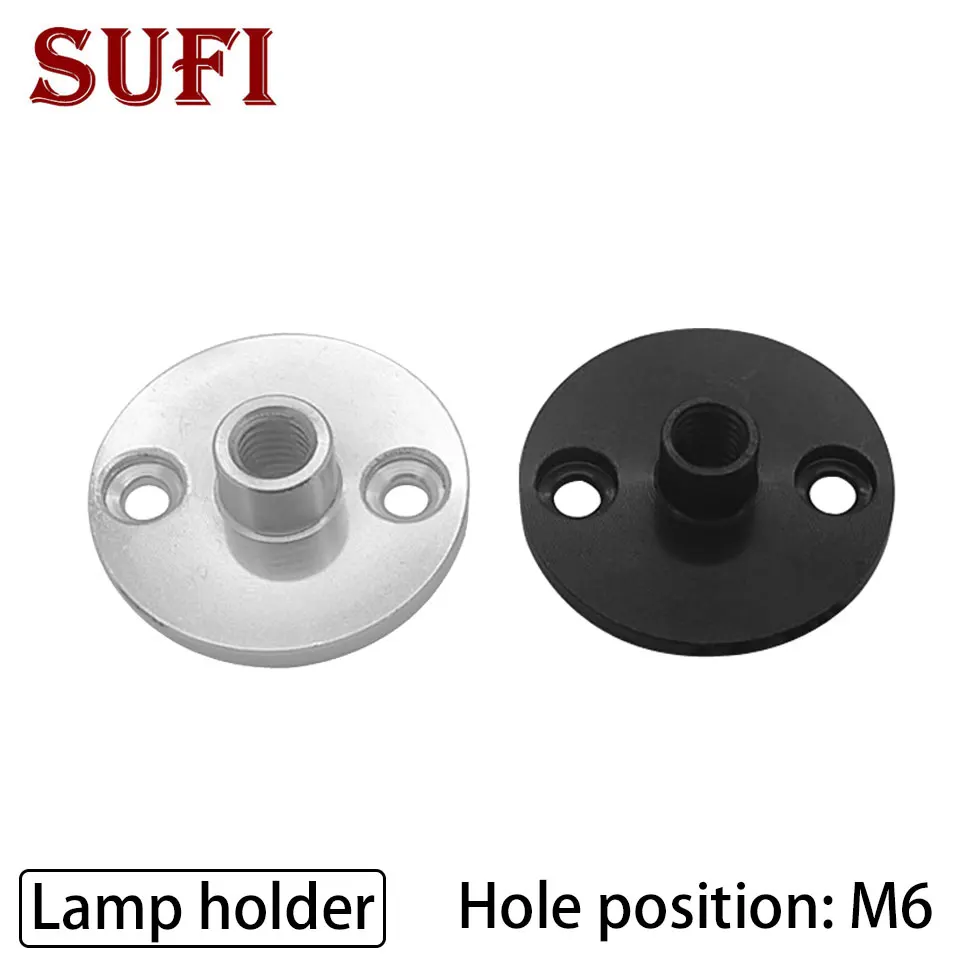 2pcs Inner Screw M6 LED Hose Light Base Spotlight Base Jewelry Light Lamp Desk Lamp 6mm Hole For DIY Accessories