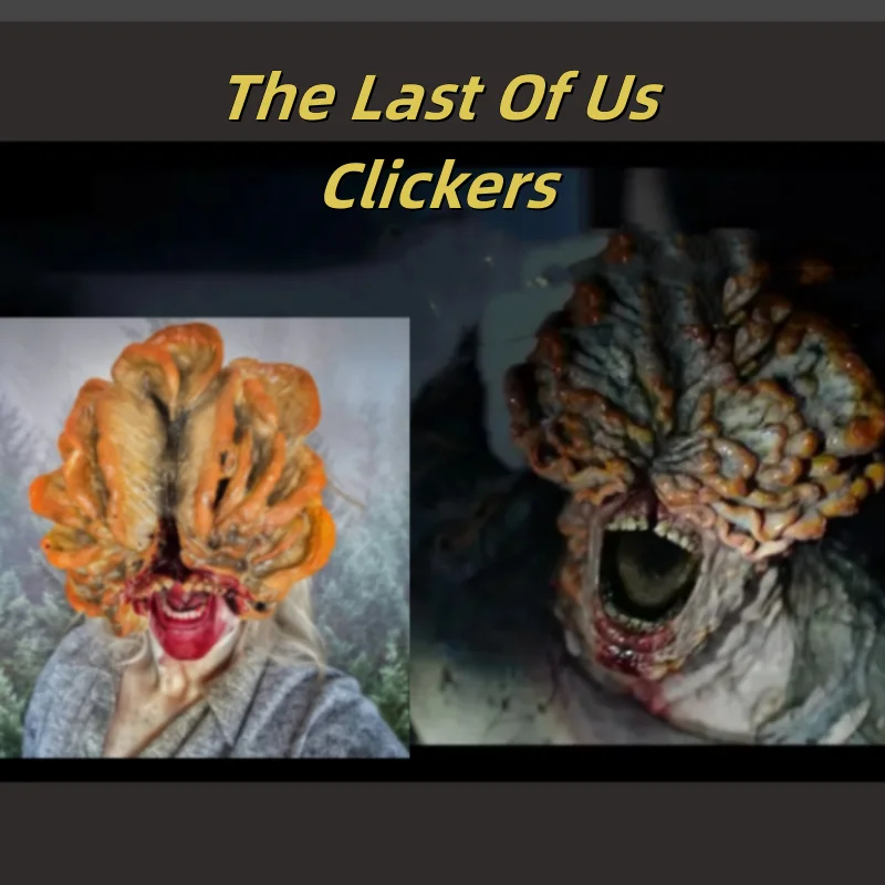 The Last of Us Latex Mask Cosplay Zombies Clickers Full Face Helmet Halloween Party Costume Prop