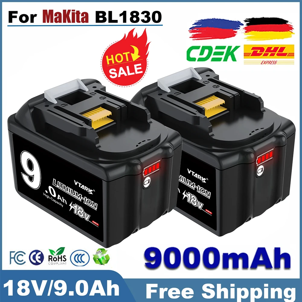 

NEW Battery or charger for makita 18v battery bl1850b bl1860 bl1860 bl1830 bl1815 bl1840 LXT400 9.0Ah for makita 18v tools drill