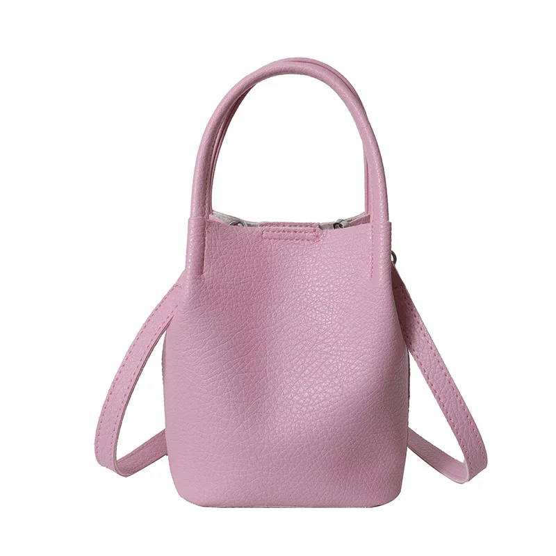 Handbag Bucket Bag Fashion NEW Ladies Shoulder Bag Solid Color All-match Simple Style Casual Travel Crossbody Bag Small Mini Bag