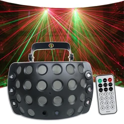 Yuer 3in1 Starry Pattern LED Laser Projector Stage Effect Lighting For Dj Disco Party Bar Wedding Christmas DMX Remote Control