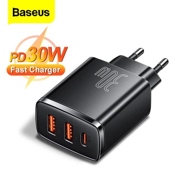 מטען קיר סופר מהיר בהספק טעינה 30W BASEUS