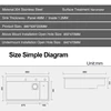 Large Size Nanometer Cup Rinser Kitchen Single Sinks 304 Stainless Steel 4mm Panel Handmade Sinks Waterfall Faucet Kitchen Sinks 6