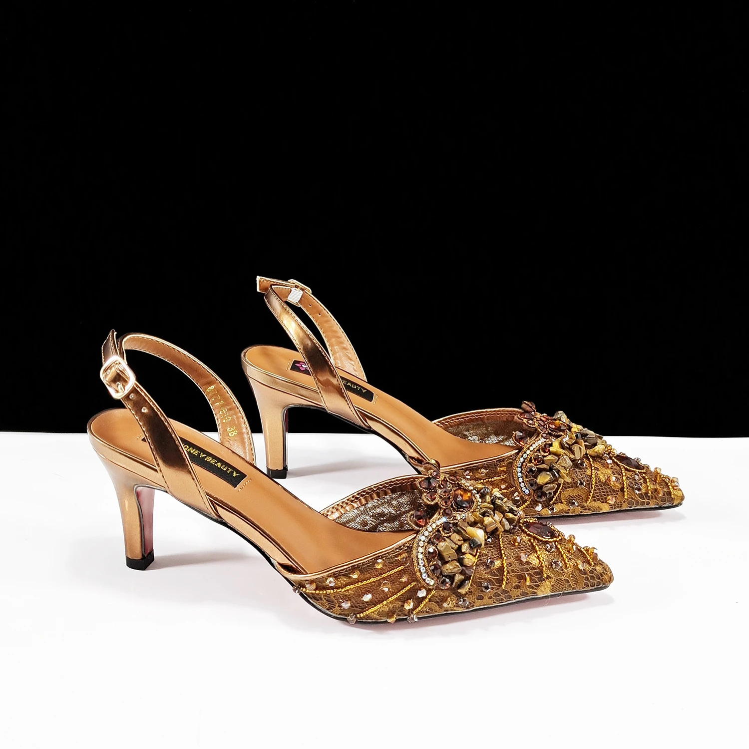 Slingback Zapatos Coral Fiesta Tacon Ancho Lodi Zapatos Rojos