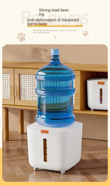 Pet Food Storage Barrel Large Storage Barrel Food Sealed Moisture-proof Cat Food Barrel Storage Cat Food Dog Food Barrel CatBowl 6