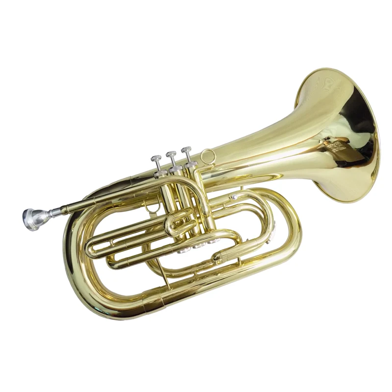 Bb Marching Euphonium Musical Instruments with Case Mouthpiece Yellow Brass Body Lacquer Finishes