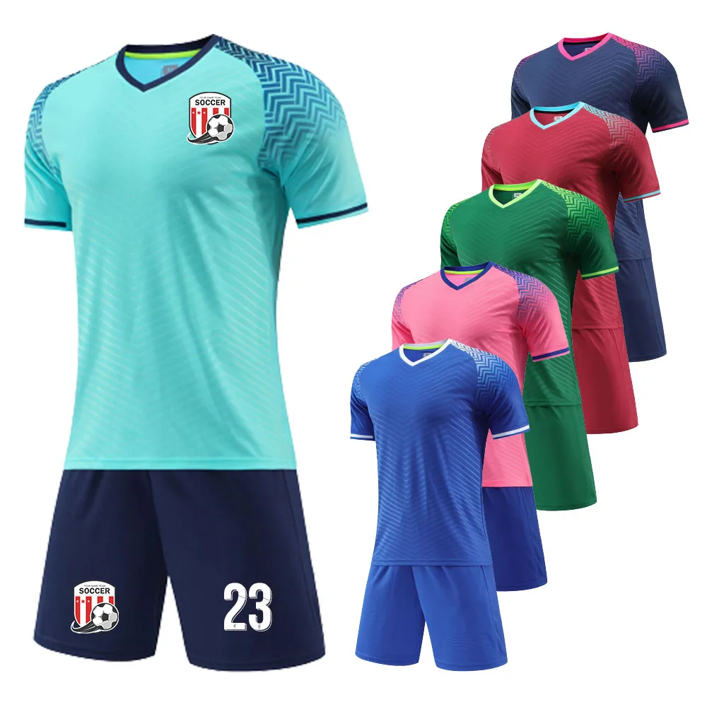 Personalized Children Adult Soccer Jersey Sets 2 Piece Short Shirt Sport Outfit Clothing Quick Dry Football Uniform Suit team uniform sets