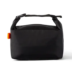 Portable Insulated Lunch and Food Storage Bag with Aluminum Foil Lining (Black)