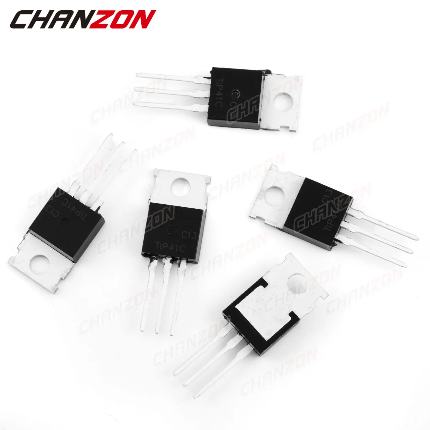 10pcs TIP41C TO-220 NPN Darlington Power Transistor Bipolar Junction BJT Powerful Triode Tube Fets 6A 100V Integrated Circuits