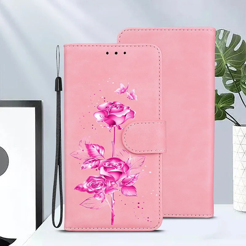 Leather Wallet Flip Cover Stand with Card Slots - Book Case