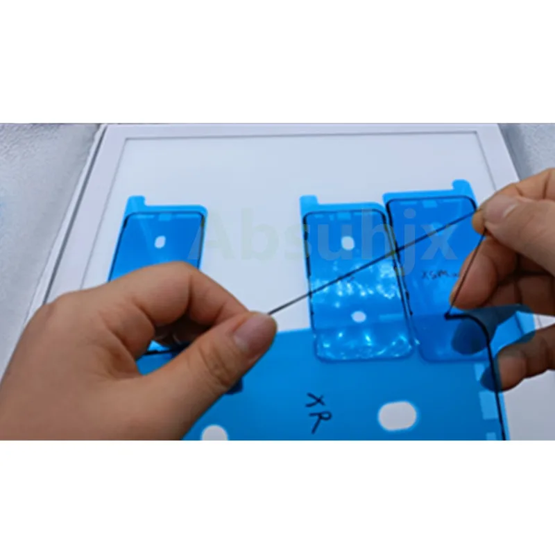 Absuhjx LCD 프레임 스티커, 아이폰 11, 12, 13, 14 프로 맥스, X, XS 맥스, XR, 7, 8 플러스, 방수 전면 도장 접착 테이프, 100 개