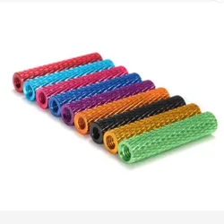 10 - Piece Set of Colorful Aluminum Knurled Spacers, M3 Thread - M3x25 50pcs