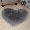 Irregular Heart Plush Carpets Bedside Soft Sweet Anti-slip Living Room Bedroom Floor Sofa Universal Washable Home Decor Doormat 3