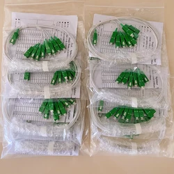 Free Shipping ​10pcs/lot Splitter 1X2 1X4 1X8 1X16 1X32 PLC SC/APC Fiber Optic Single Mode 0.9mm G657A1 LSZH 1m PVC