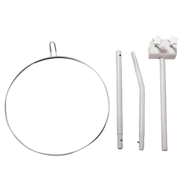 Supporto Per Zanzariera Da Culla Regolabile - Con Clip E Aste Per Baldacchino (Bianco)