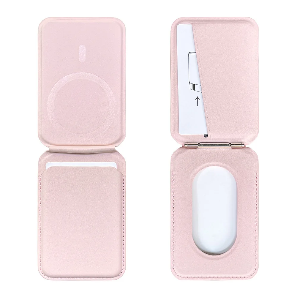Universal Magnetic Wallet Stand with Rotating Kickstand and Card Holder – Premium PU Leather Case Accessory