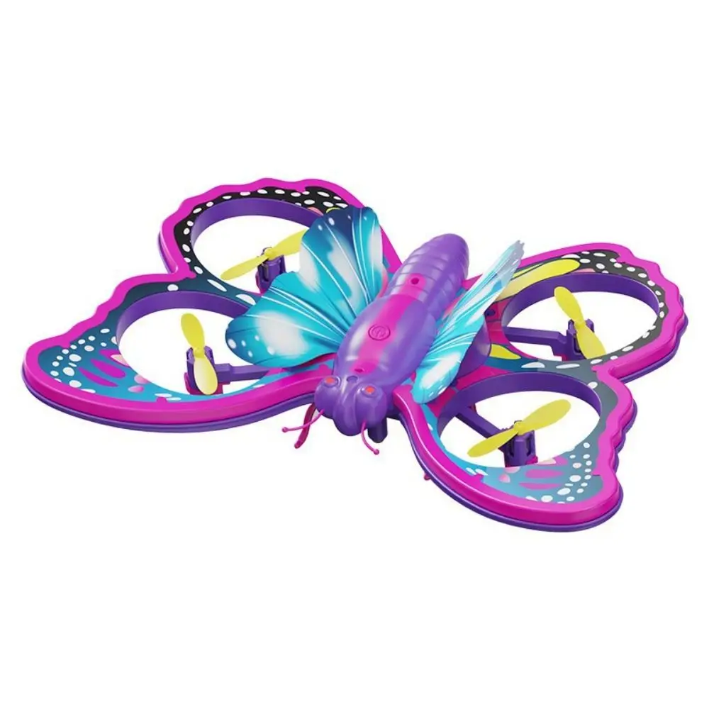 V40 Glitter Butterfly Quadcopter Airplane Model Foam Drone Remote Control Aircraft RC Plane Gravity Sensing Mini Drone Toy
