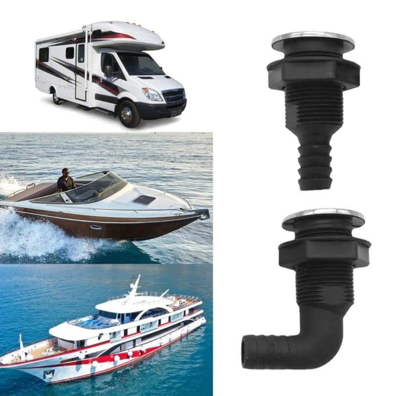 

Marine Boat Thru Hull Fitting Aerator Hose Coupling Drain Outlet for Yacht Caravan RV Nylon Plastic Bilge Pump Drain Vent Hose